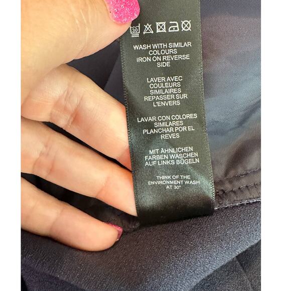 Asos navy blue flat front pants size 14 - Picture 4 of 9